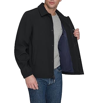 Champion Men's Softshell Coaches Jacket, Black at Amazon